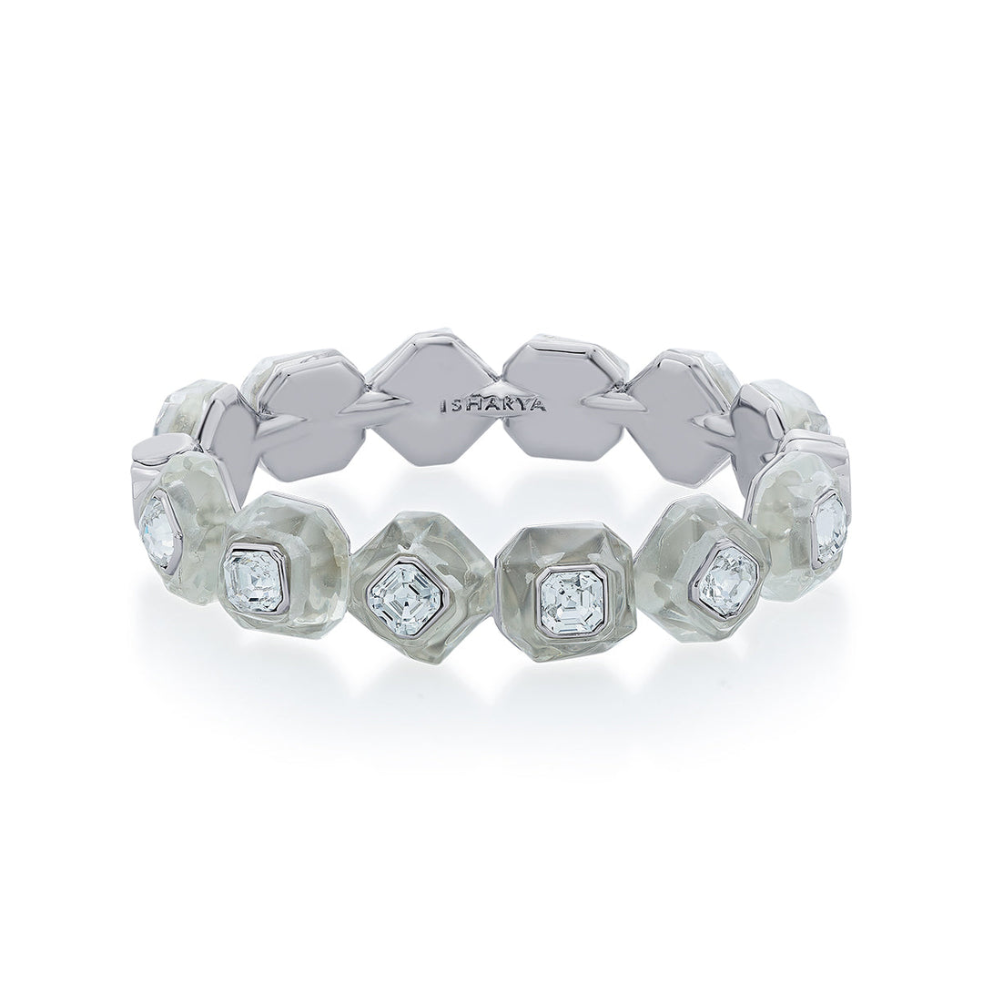 Bougie Infinity Cut Crystal Bangle for Women by Isharya | Modern Indian Jewellery