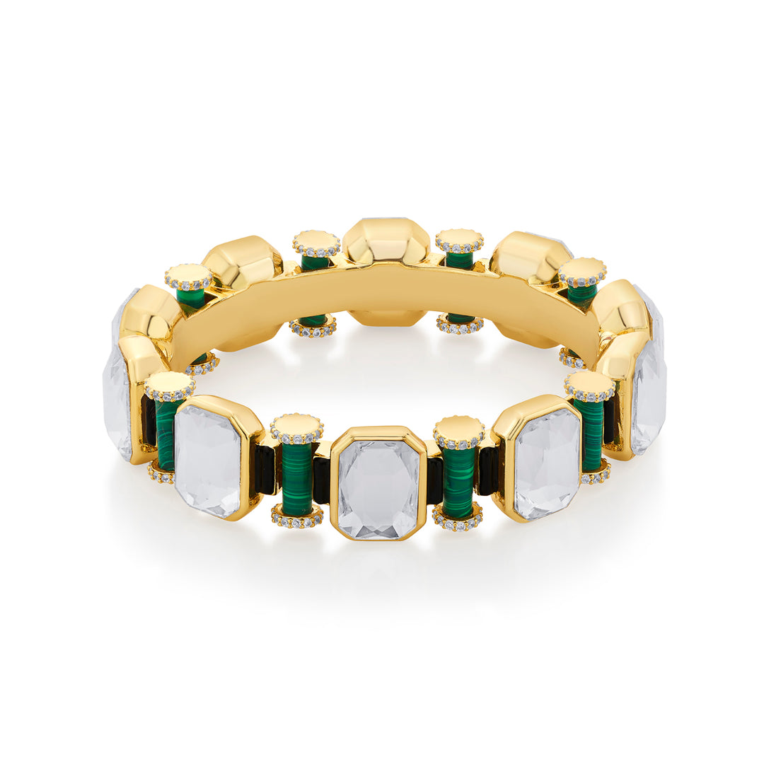 Jungle Green Crystal Bangle