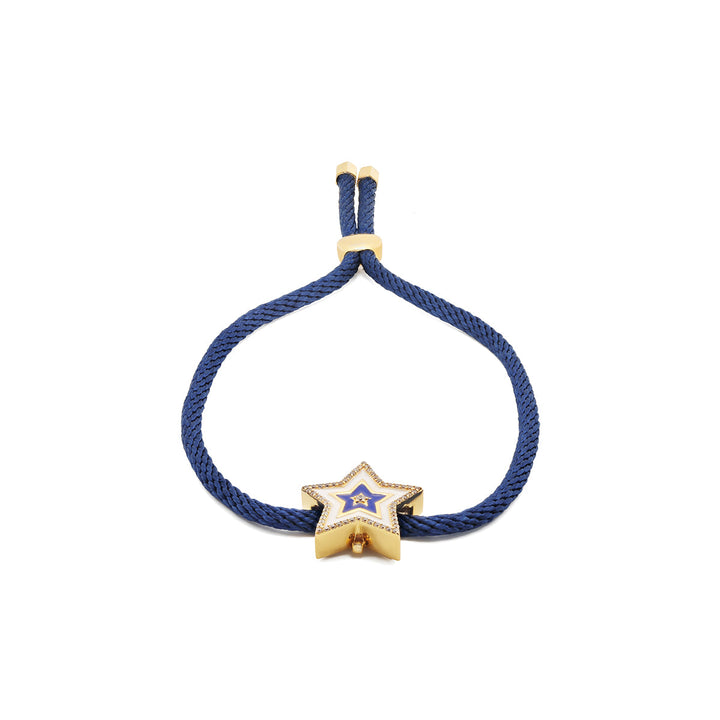 Blue Star Enamel Rakhi Bracelet