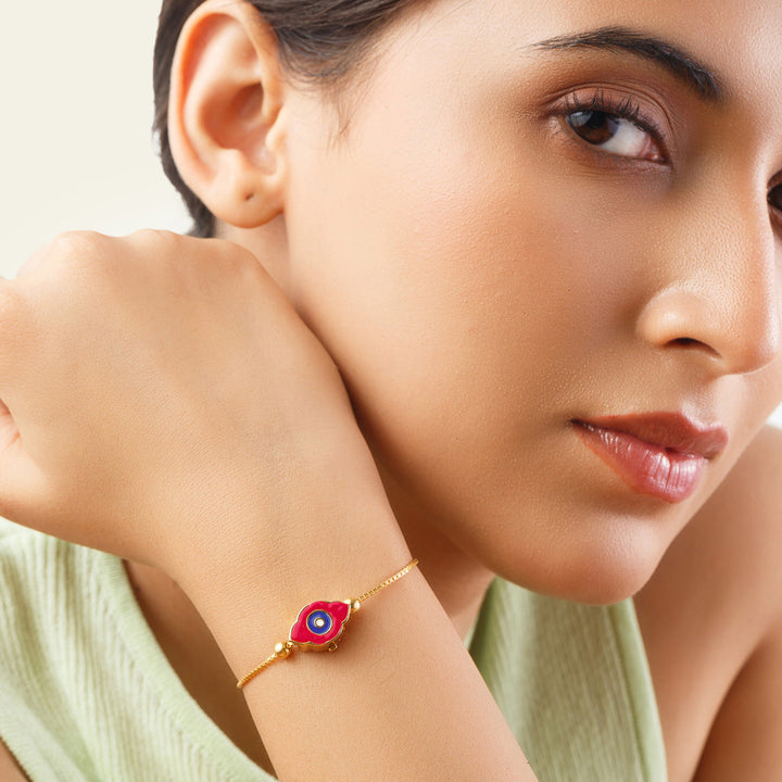 Enamel Eye Rakhi Bracelet