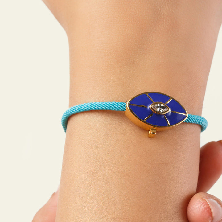 Evil Eye Enamel Rakhi Bracelet