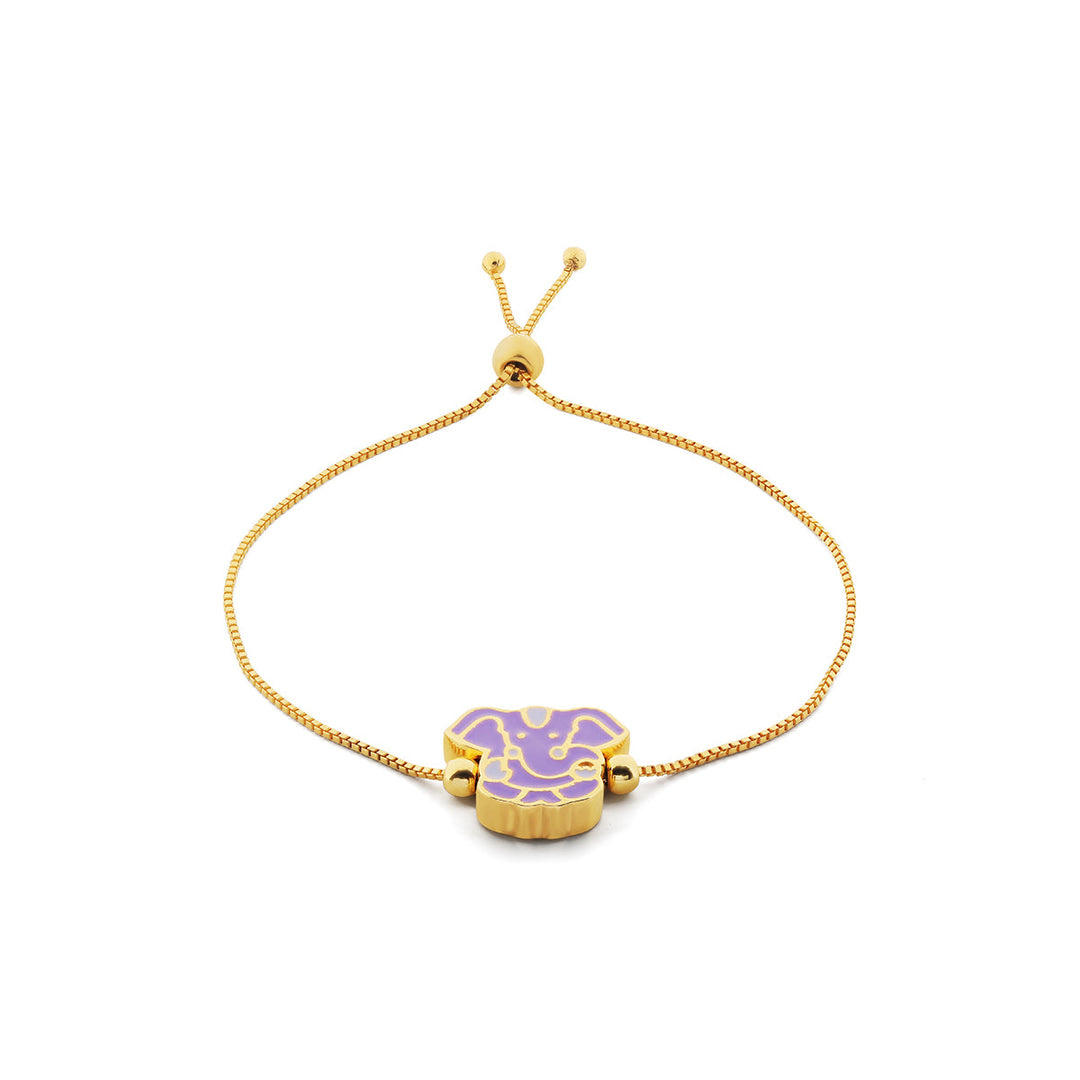 Purple Ganesha Rakhi Bracelet