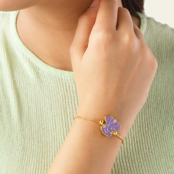 Purple Ganesha Rakhi Bracelet