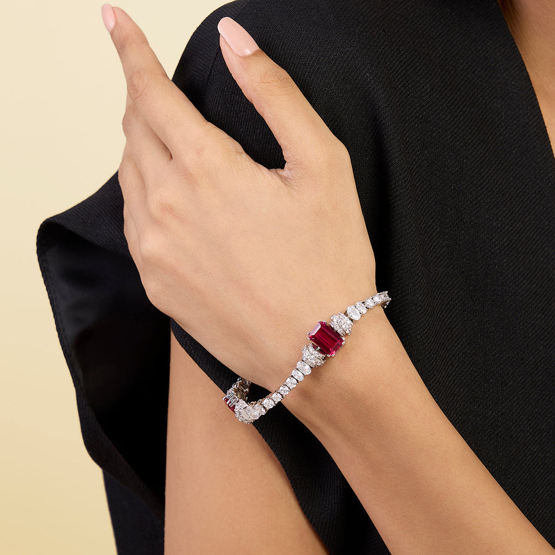 Red Bracelet Wristwear for Women by Isharya | Modern Indian Jewellery