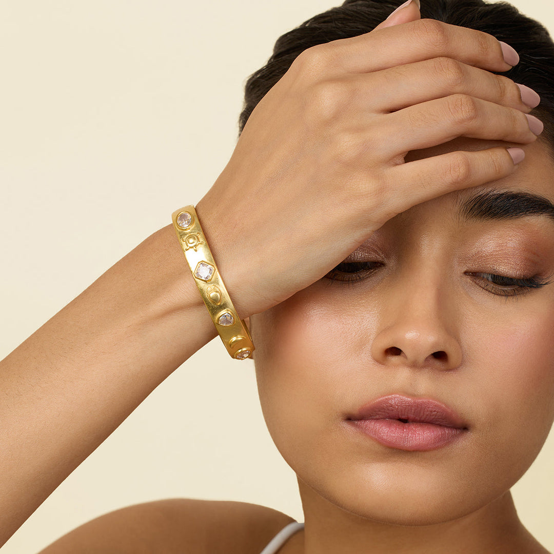 White Bangle Wristwear for Women by Isharya | Modern Indian Jewellery