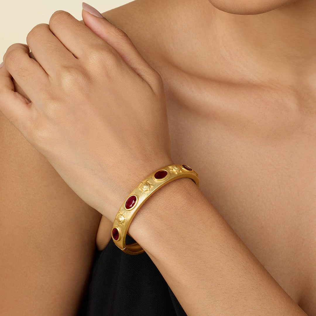 Ruby Oval Hinge Bangle