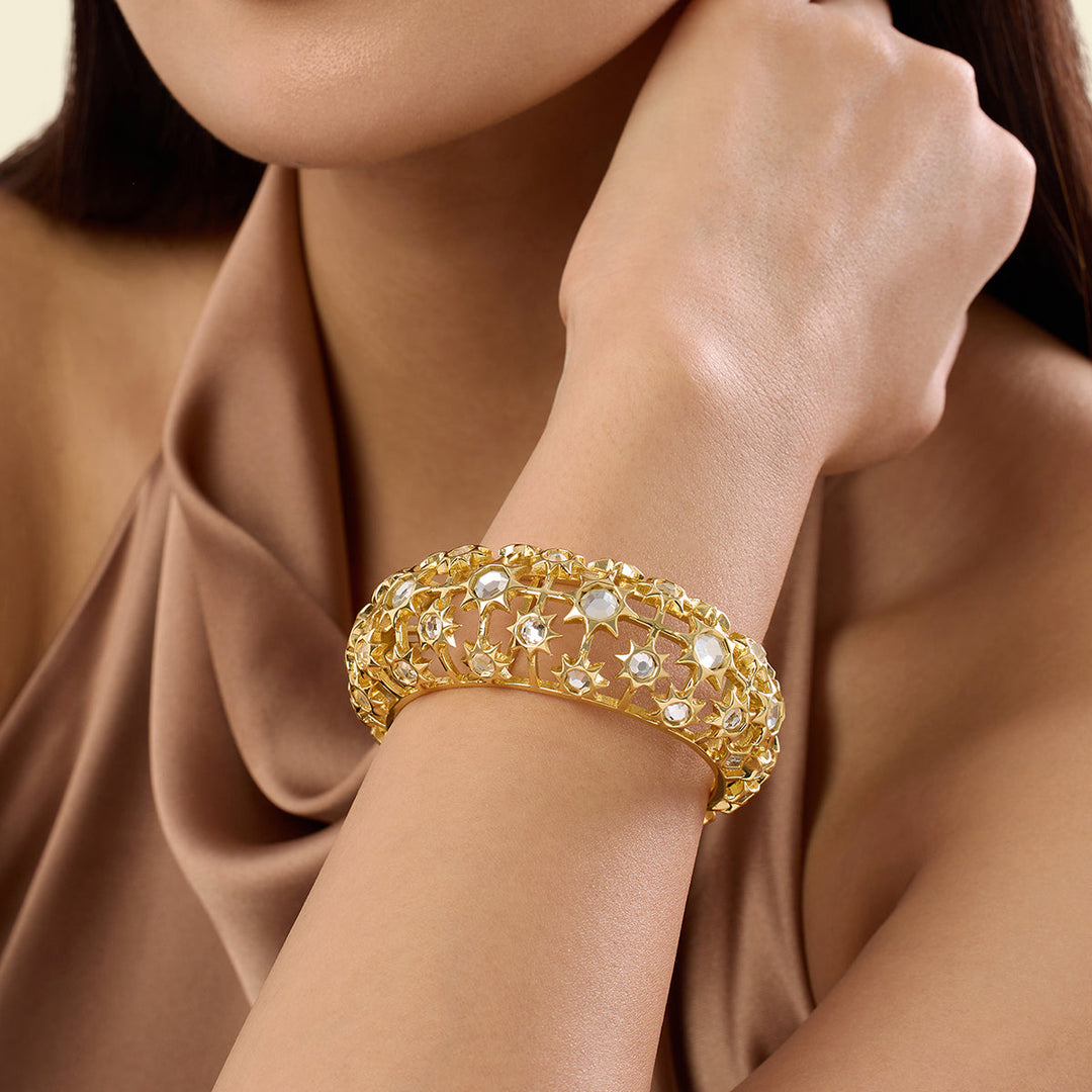 Celeste Mirror Dome Cocktail Cuff