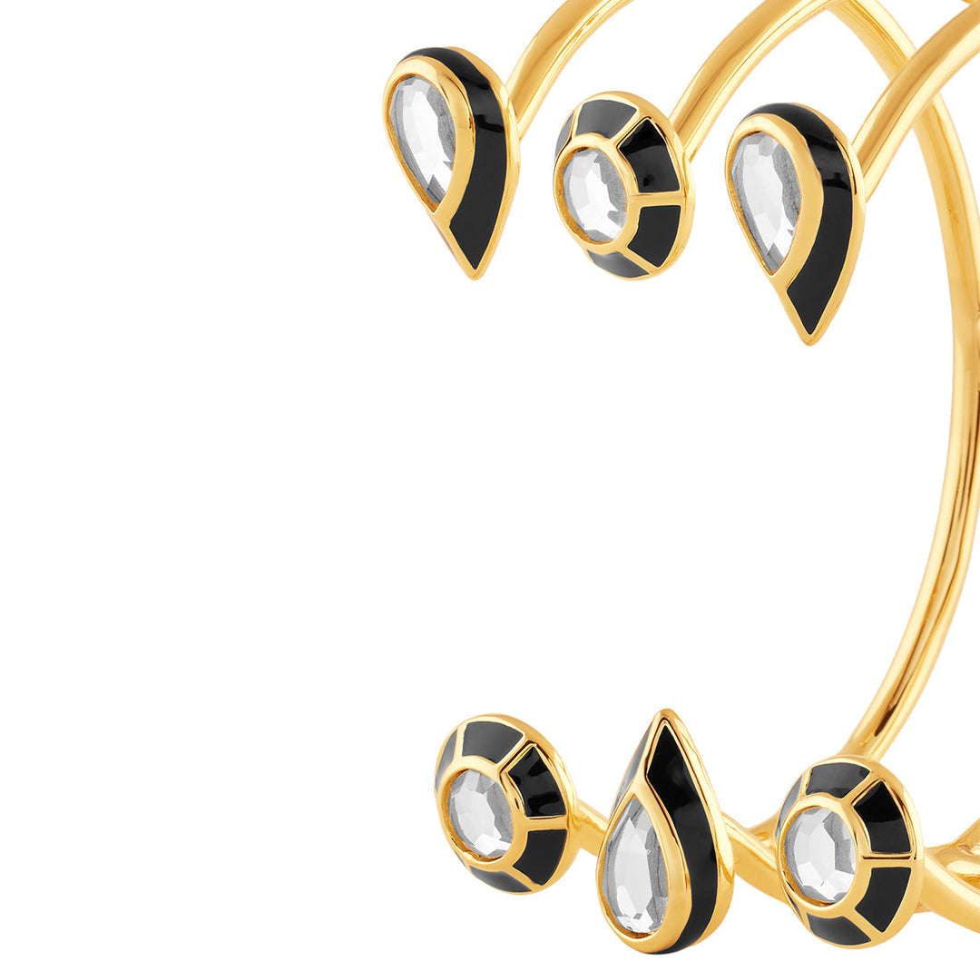 Ayaana Mirror Enamel Statement Cuff