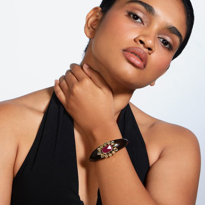 Begum Haute Pink Resin Cuff