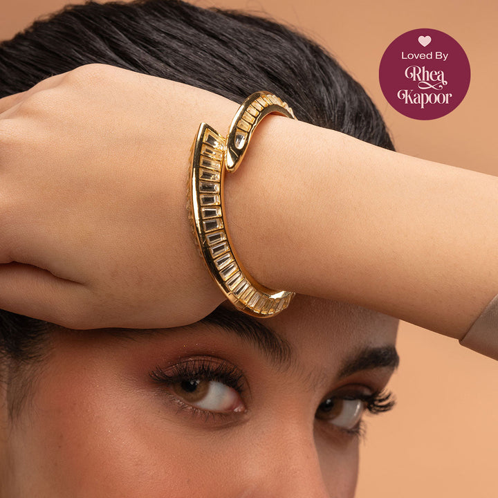 Dazzle Mirror Snake Cuff