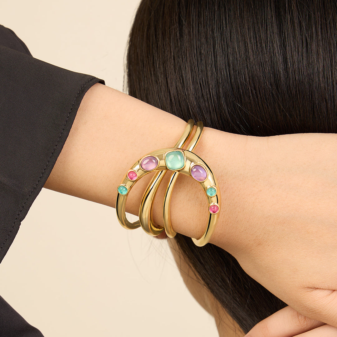 Multi Stackable Cuff Wristwear for Women by Isharya | Modern Indian Jewellery