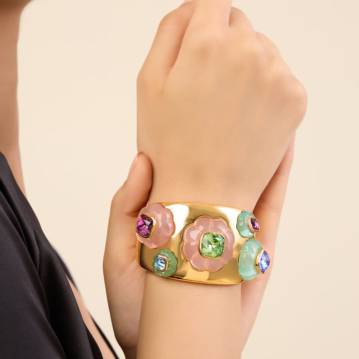 Crystal Resin Statement Cuff