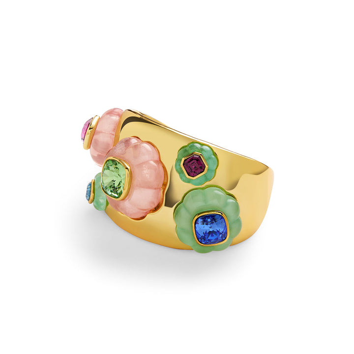 Crystal Resin Statement Cuff