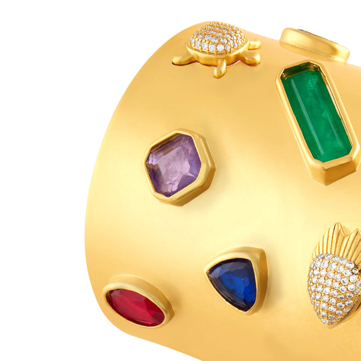 Multi Open Cuff Wristwear for Women by Isharya | Modern Indian Jewellery