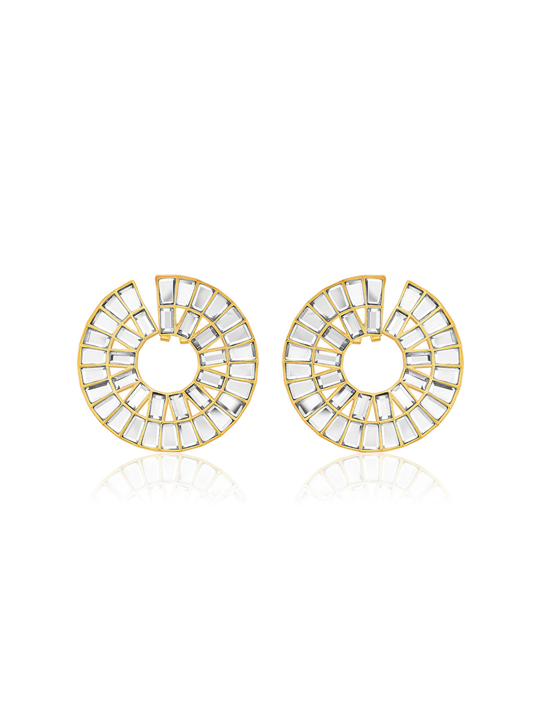 Prism Mirror Statement Hoop Earring