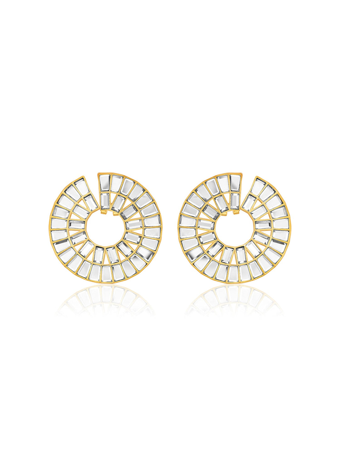 Prism Mirror Statement Hoop Earring