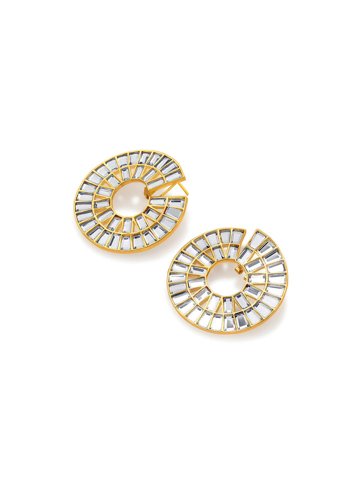 Prism Mirror Statement Hoop Earring