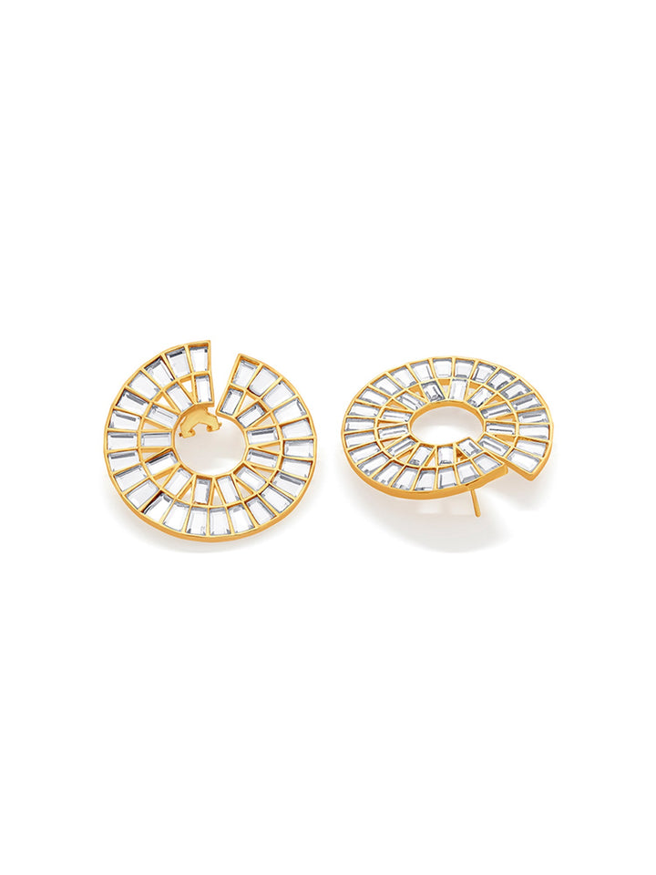 Prism Mirror Statement Hoop Earring