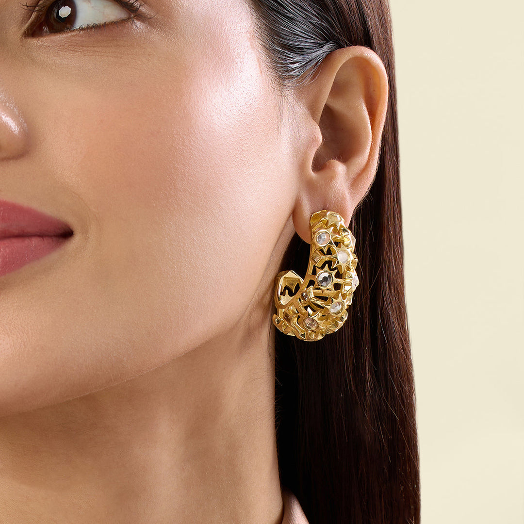 Celeste Mirror Hoop Earrings