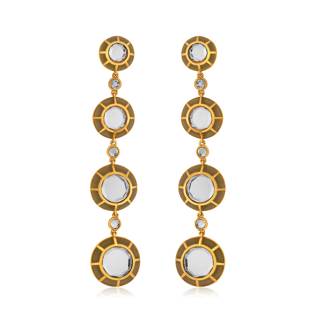 Ayaana Resin & Mirror Long Earrings