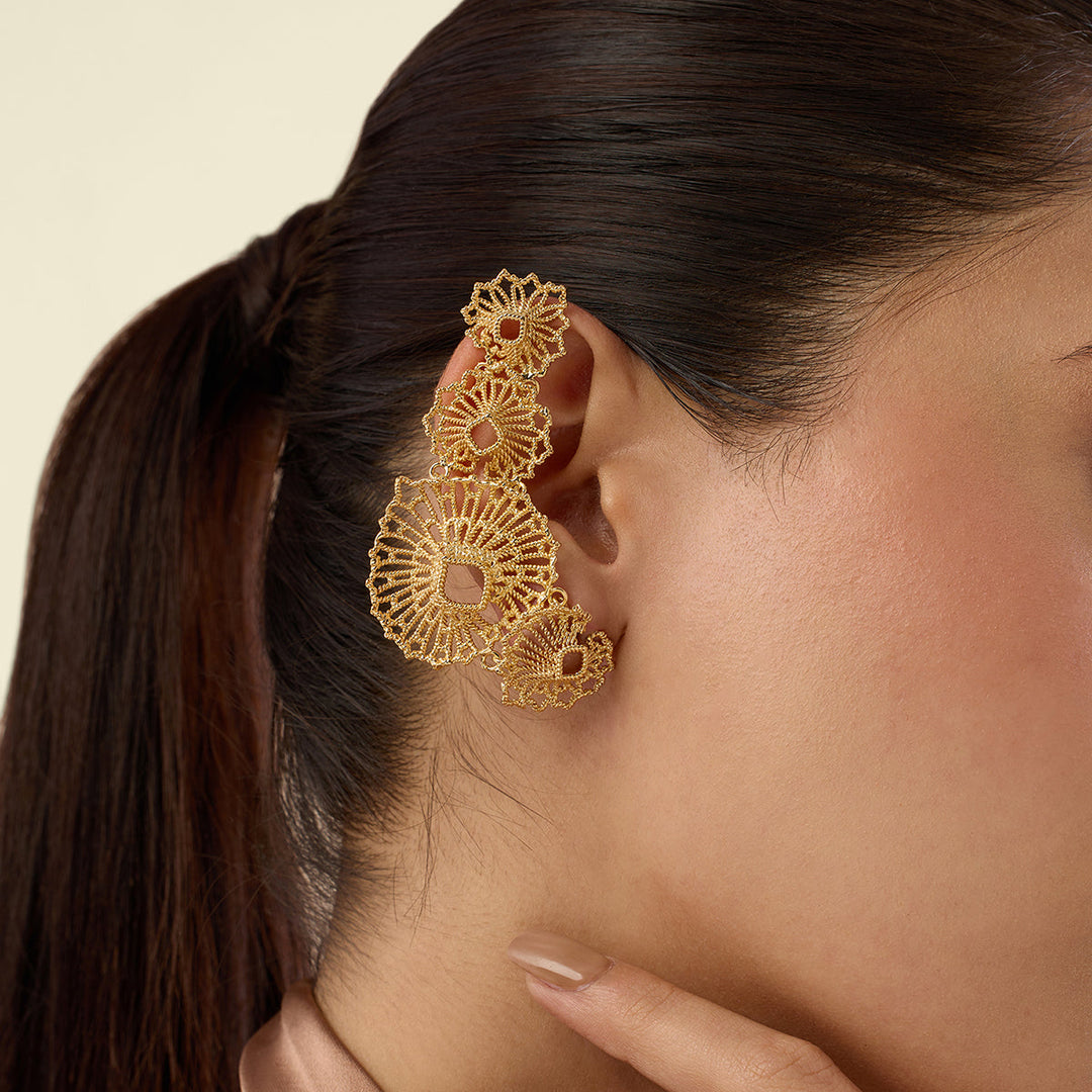 Gypsy Soul Leaf Cascading Statement Earrings