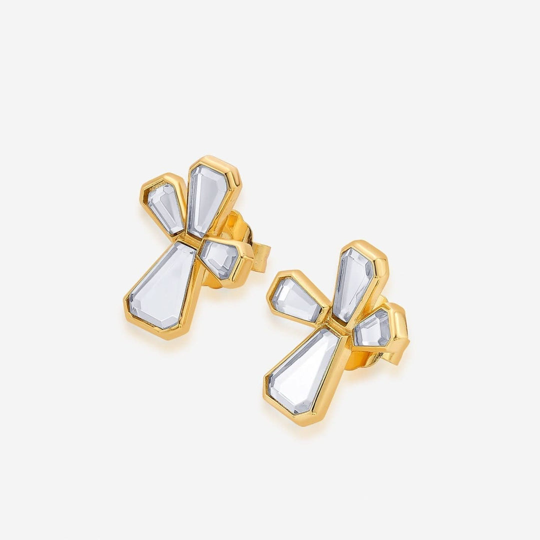 Yellow Stud Earring for Women by Isharya | Modern Indian Jewellery