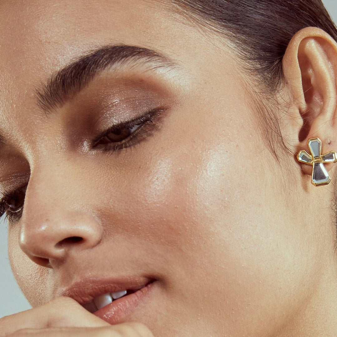 Ayaana Abstract Petals Stud Earrings