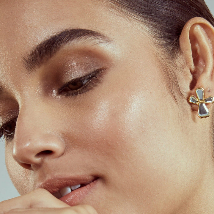 Ayaana Abstract Petals Stud Earrings