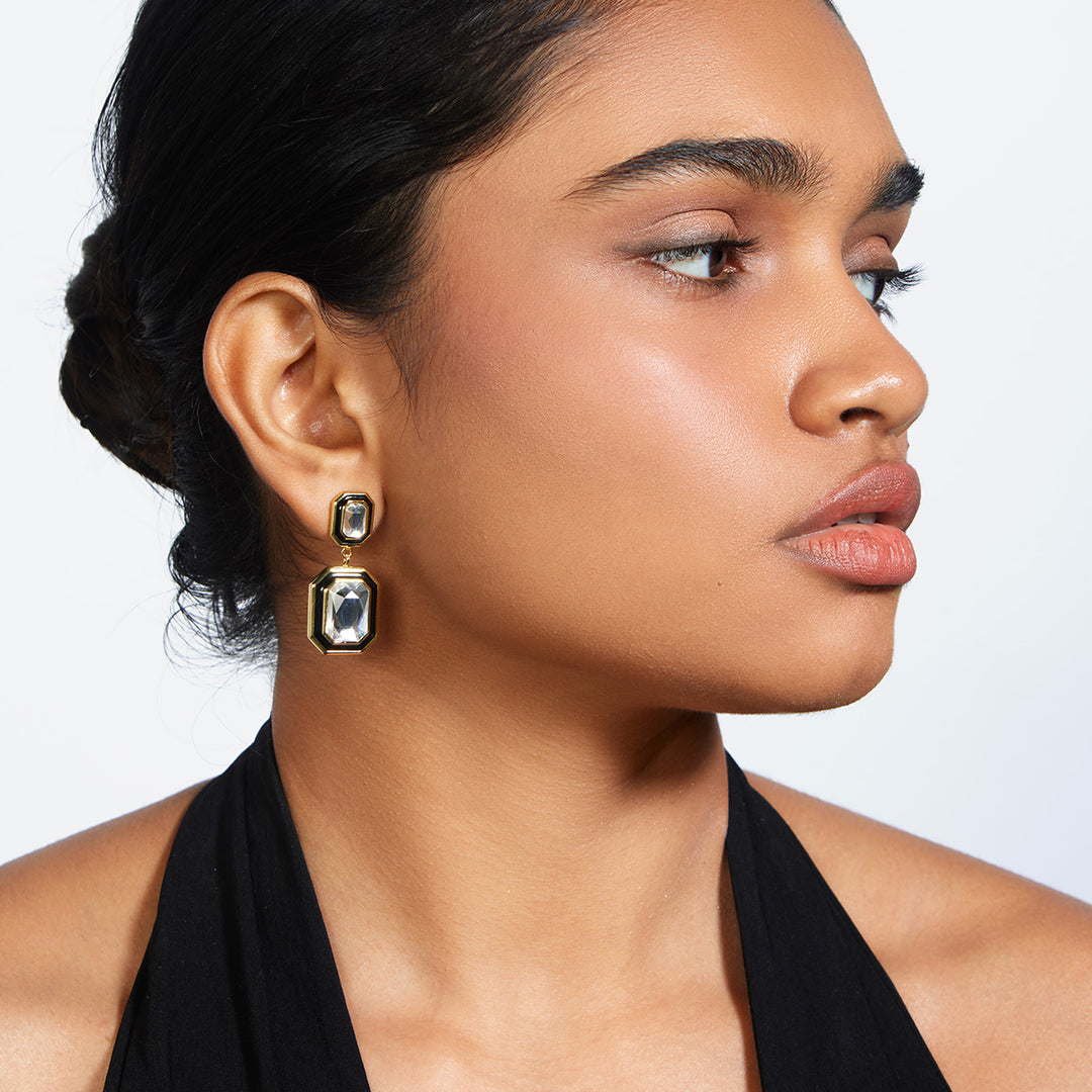 Bougie Octagon Drop Earrings