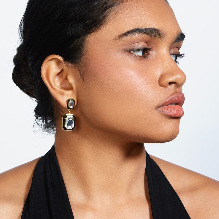 Bougie Octagon Drop Earrings