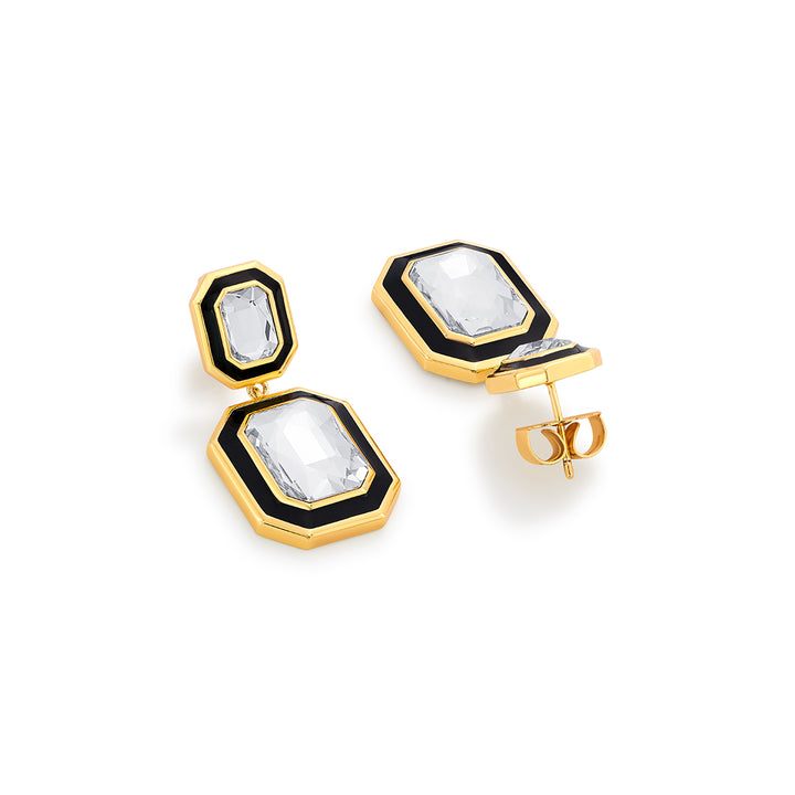 Bougie Octagon Drop Earrings