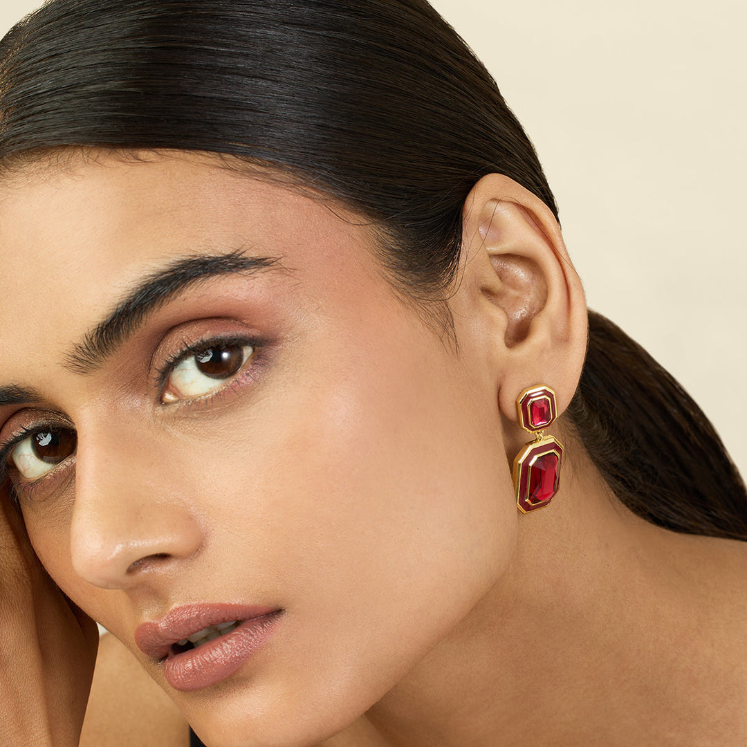 Red Party Girl Earrings