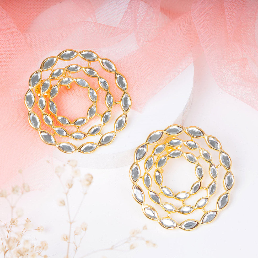 Mirror Hoop Earring for Women by Isharya | Modern Indian Jewellery