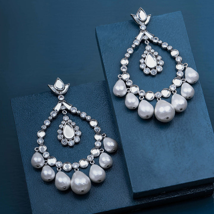 Mirror Chandelier Earring for Women by Isharya | Modern Indian Jewellery