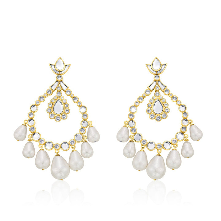 Mirror Chandelier Earring for Women by Isharya | Modern Indian Jewellery