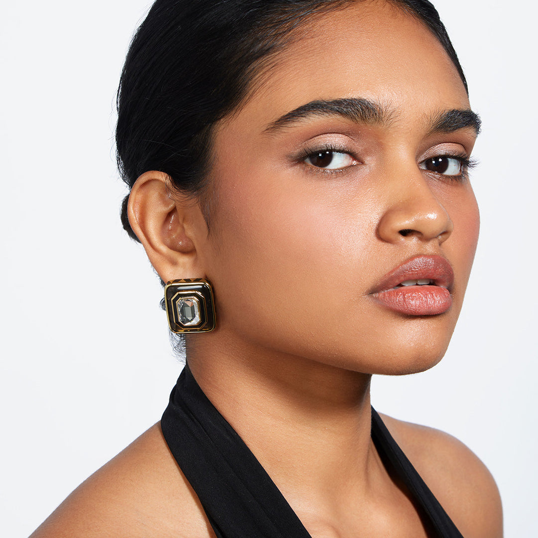 White Stud Earring for Women by Isharya | Modern Indian Jewellery