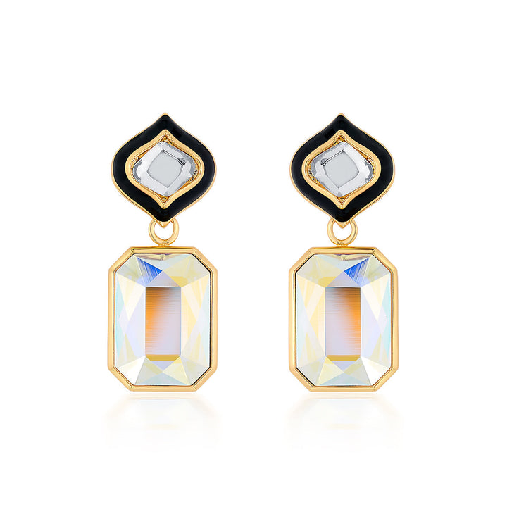 Meher Mirror Crystal Earrings - Isharya | Modern Indian Jewelry