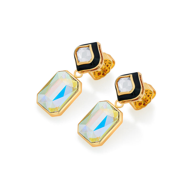 Meher Mirror Crystal Earrings - Isharya | Modern Indian Jewelry