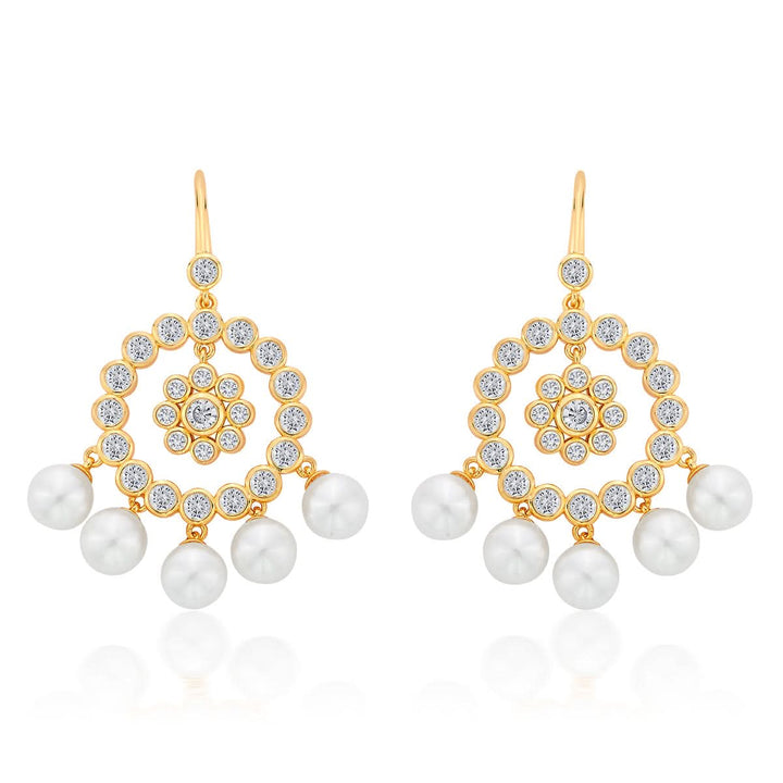 White Chandelier Earring for Women by Isharya | Modern Indian Jewellery
