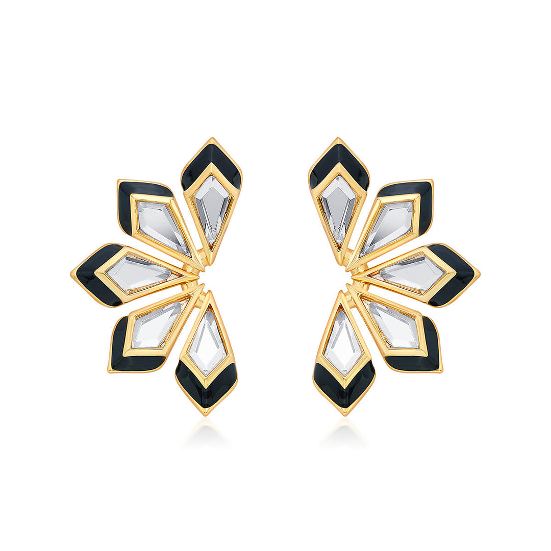Amina Mirror Flower Earrings