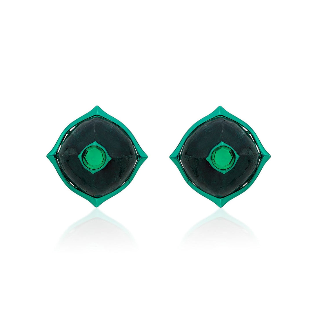 Sultana Dome Stud Earrings for Women by Isharya | Modern Indian Jewellery