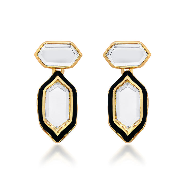 Amina Mirror Stud Earrings