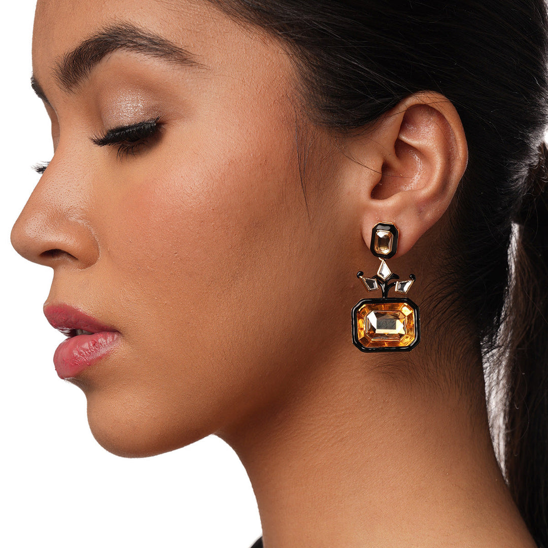 Bling Glory Wrap Crystal Drop Earrings for Women by Isharya | Modern Indian Jewellery