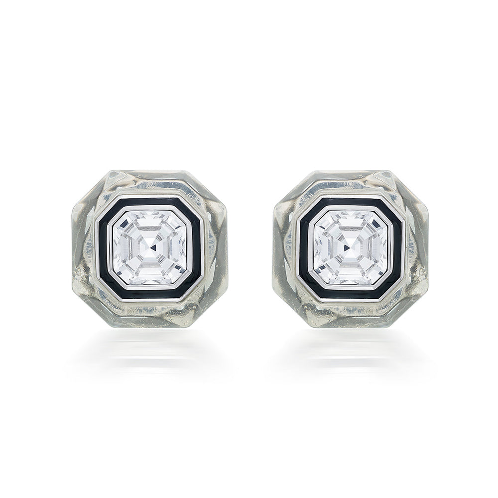 White Stud Earring for Women by Isharya | Modern Indian Jewellery