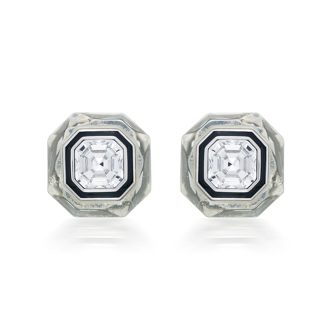 White Stud Earring for Women by Isharya | Modern Indian Jewellery