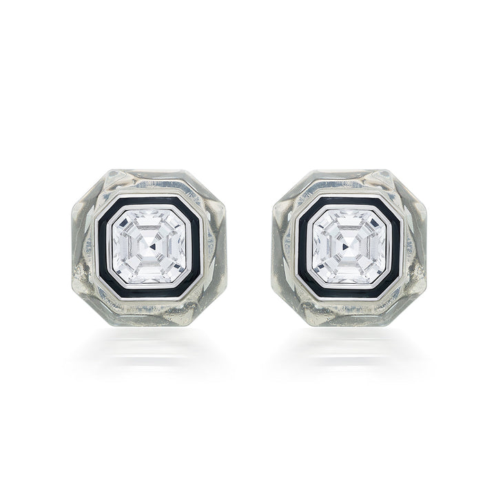 White Stud Earring for Women by Isharya | Modern Indian Jewellery