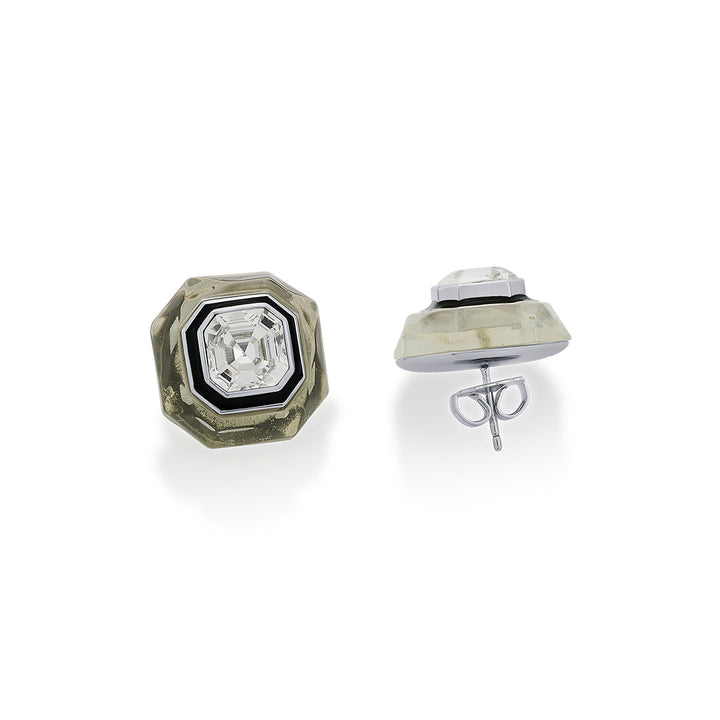 White Stud Earring for Women by Isharya | Modern Indian Jewellery