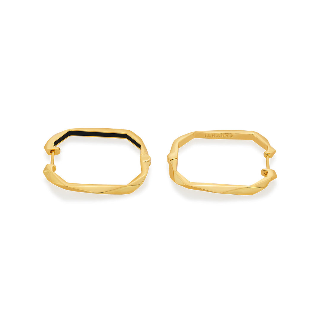 Gold Hoop Earring for Women by Isharya | Modern Indian Jewellery