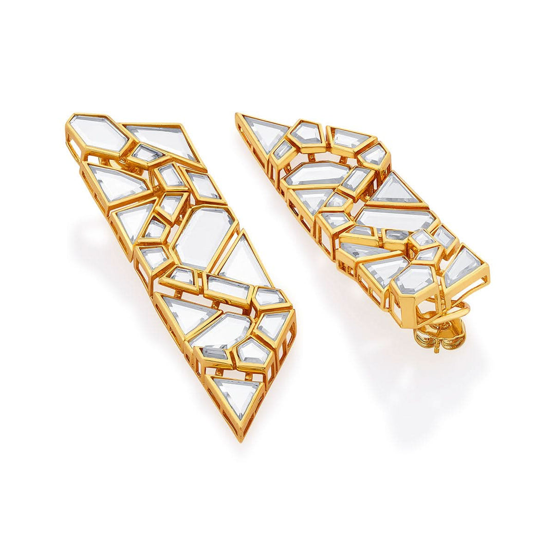 Flash Statement Earrings for Women by Isharya | Modern Indian Jewellery