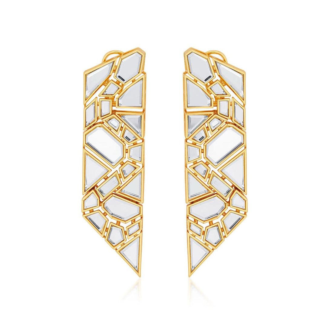 Flash Statement Earrings for Women by Isharya | Modern Indian Jewellery